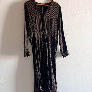 & Other Stories black/caramel stripe dress